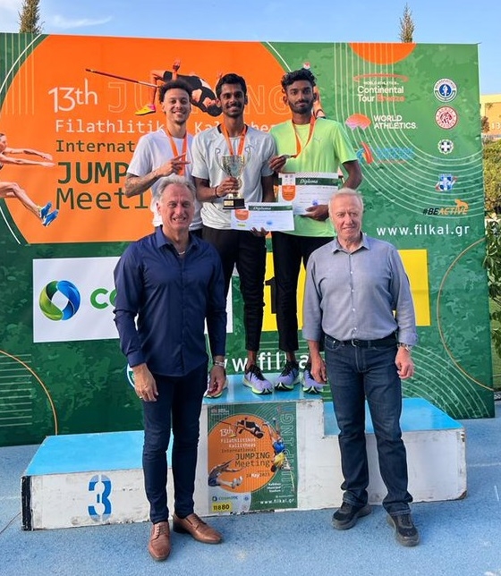 मुरली श्रीशंकर ने ग्रीस में अंतर्राष्ट्रीय जंपिंग मीटिंग में जेसविन एल्ड्रिन को पछाड़कर स्वर्ण पदक जीता